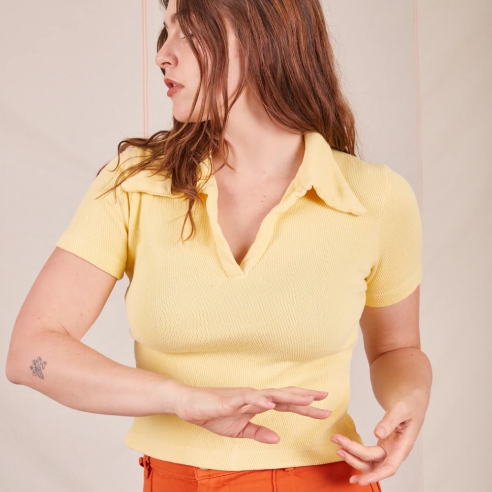 Big Bud Press Fisherman Polo-Yellow (short sleeve)
